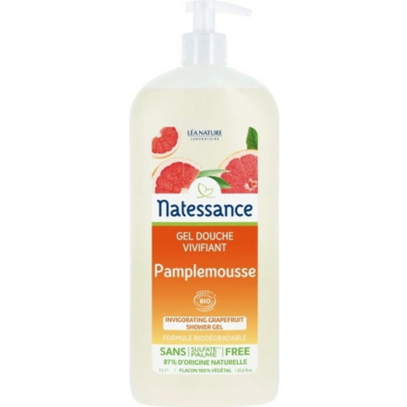 Natessance Grapefruit Shower Gel Refreshing cleanser with a feel-good scent