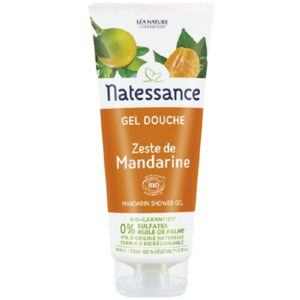 Natessance Mandarin Shower Gel Gentle cleanser with fruity & tart aromas