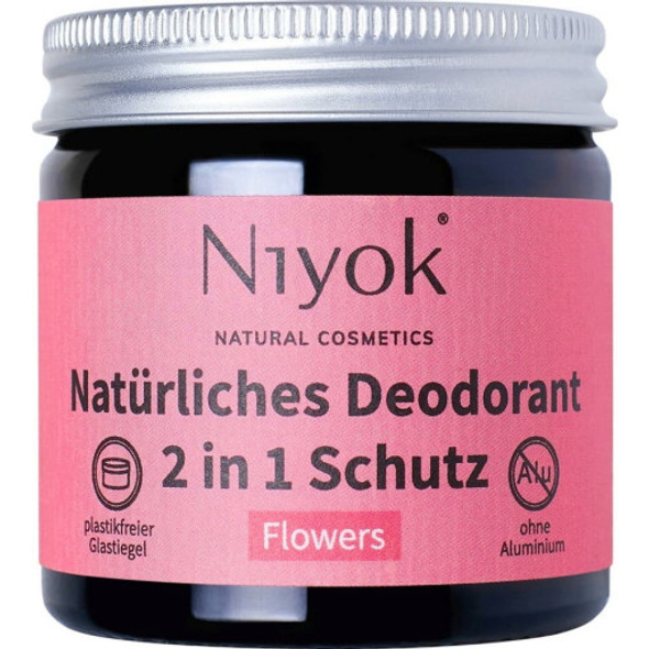 Niyok Flowers Deodorant Cream Natural protection that lasts all day long