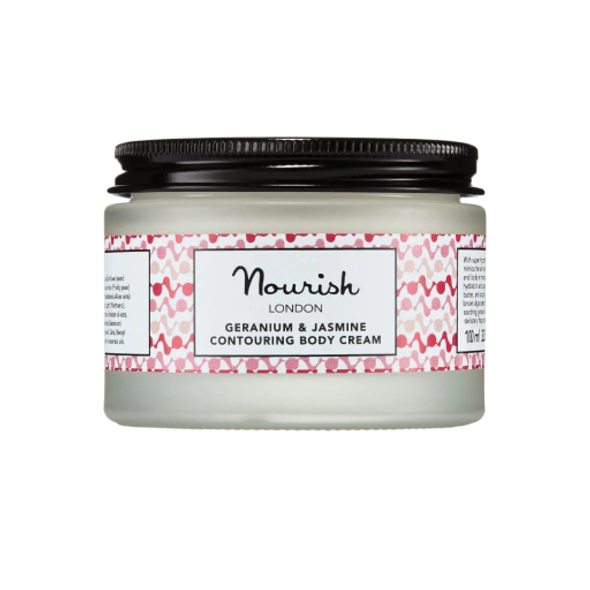 Nourish London Geranium & Jasmine Contouring Body Cream Rich formula for softer skin