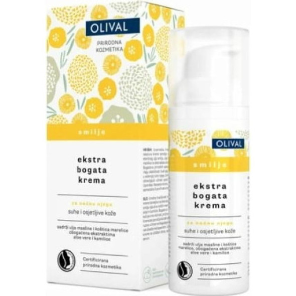 OLIVAL Immortelle Extra Rich Night Cream Intensive care that regenerates the skin overnight