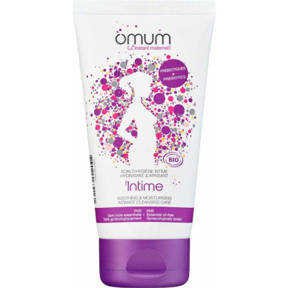 omum L'Intime Soothing & Moisturising Intimate Cleansing Care Cleanses the intimate area gently thanks to prebiotics