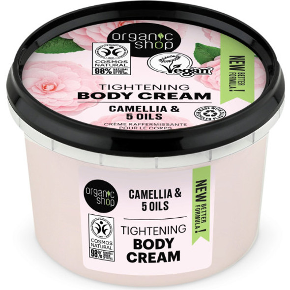 Organic Shop Camelia & 5 Oils Tightening Body Cream A light body cream made with selected organic extracts