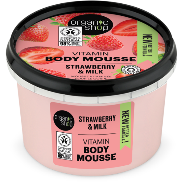 Organic Shop Strawberry & Milk Vitamin Body Mousse Heavenly fragrance