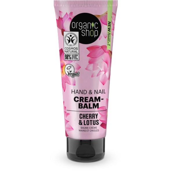 Organic Shop Cherry & Lotus Hand & Nail Cream-Balm Scented intensive care for your hands