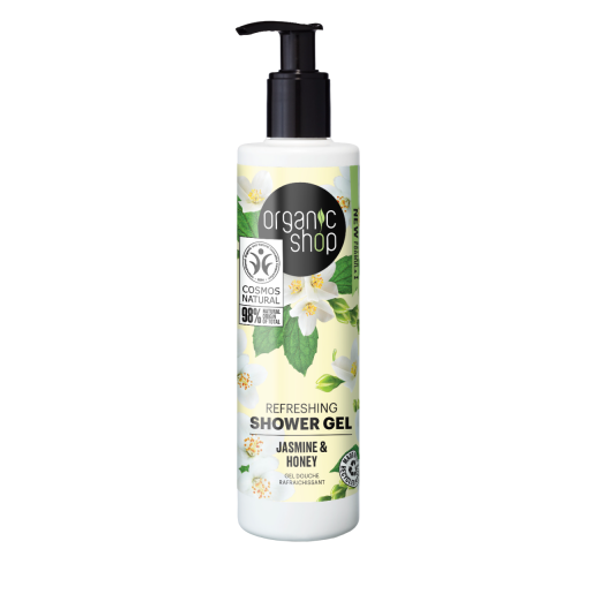 Organic Shop Jasmine & Honey Refreshing Shower Gel Pampering shower gel for calm moments