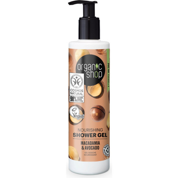 Organic Shop Nourishing Macadamia & Avocado Shower Gel A pampering shower gel for daily use