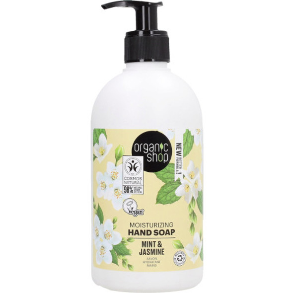 Organic Shop Moisturising Mint & Jasmine Hand Soap Made with organic extracts