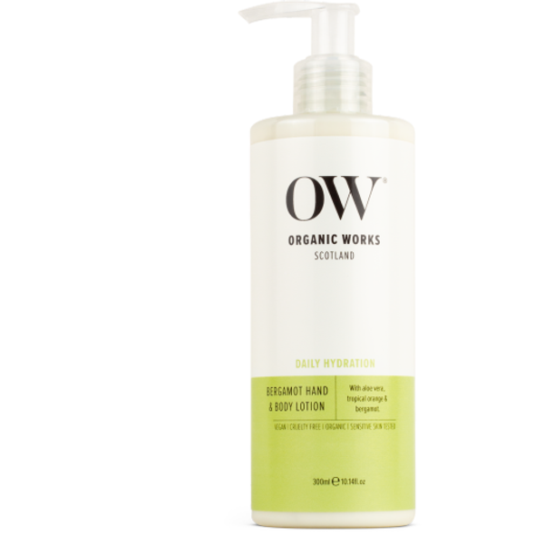 Organic Works Bergamot Hand & Body Lotion Nourishing formula with a fresh & subtle scent