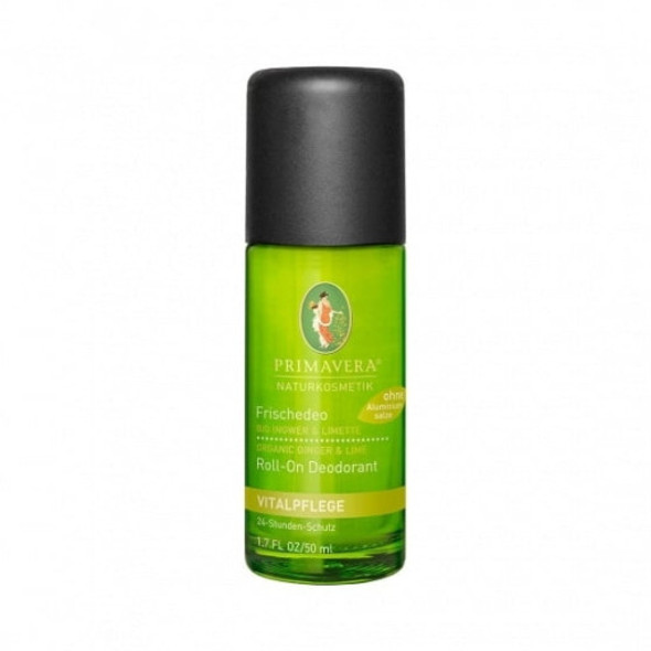 Primavera Ginger Lime Roll-On Deodorant The mild deodorant for 24 hour protection