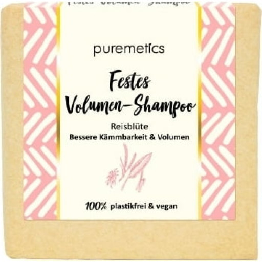 puremetics Rice Flower Solid Volume Shampoo Zero-waste hair care