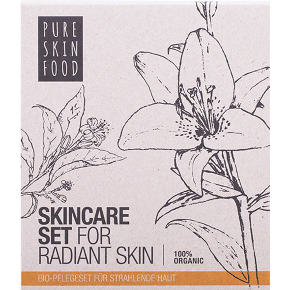 PURE SKIN FOOD Organic Skincare Set for Radiant Skin Optimal care & a healthy glow for all skin types