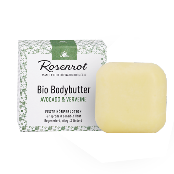 Rosenrot Avocado & Verbena Organic Body Butter Exudes fresh citrus notes
