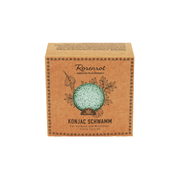 Rosenrot Green Clay Konjac Sponge Stimulating & clarifying