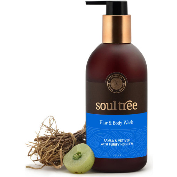 soultree Amla & Vetiver Hair & Body Wash For clean skin from head to toe