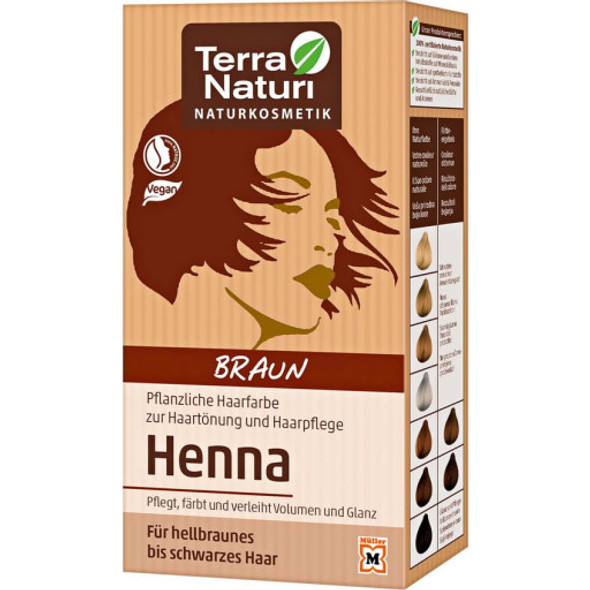 Terra Naturi Brown Henna Plant-based Hair Dye Natural care & vibrant nuances