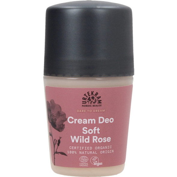 Urtekram Soft Wild Rose Roll-On Deodorant Effective & floral protection against unpleasant body odours