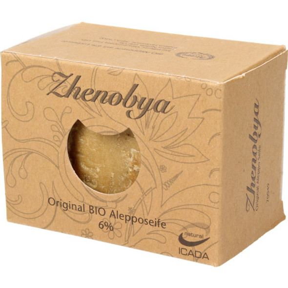 Zhenobya Organic Aleppo Soap 6% A gentle cleanser for all skin types