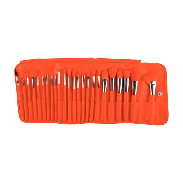 BC-B24NO : The Neon Orange 24 Piece Brush Set 3 PC