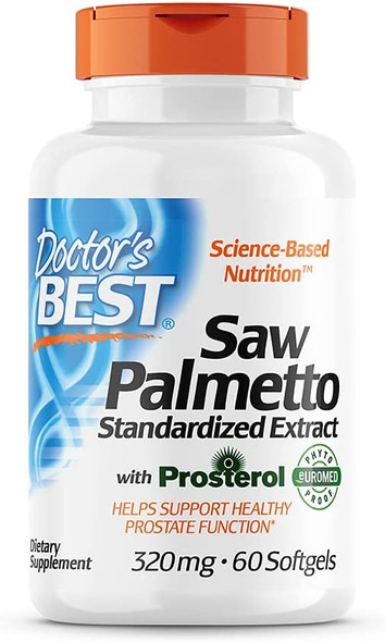 Doctor's Best Saw Palmetto Standardized Extract Softgels, 320 mg, 60-Count