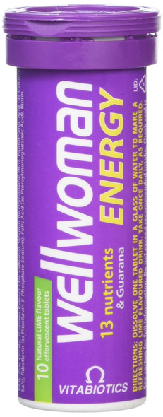 Vitabiotics Wellwoman Energy Lime, 10 Effervescent Tablets