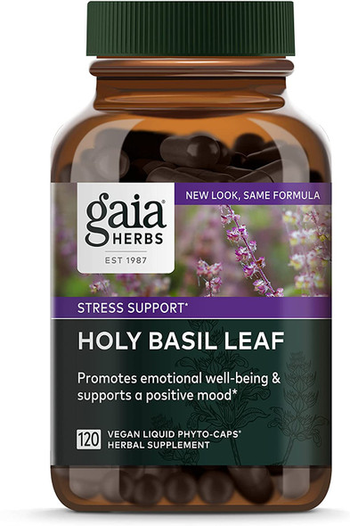 Gaia Herbs Holy Basil Leaf 120 Liq Vgcap