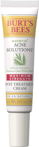 Burt's Bees Natural Acne Solutions Maximum Strength Spot Treatment Cream for Oily Skin, 0.5 Oz (Package May Vary)