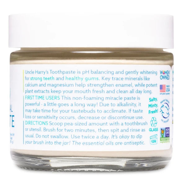 Toothpaste 3 Oz Glass Jar