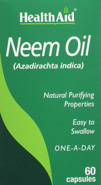 HealthAid Neem Oil Capsules, Pack of 60 Capsules