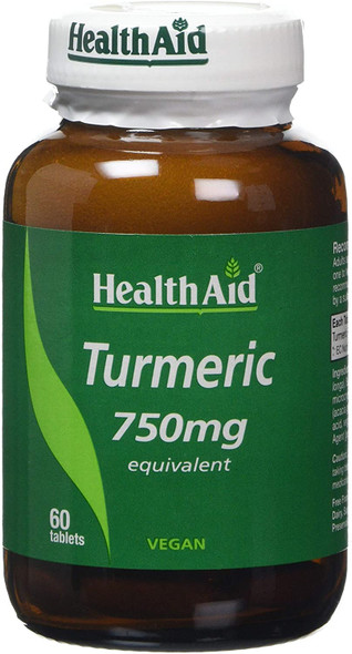 HealthAid Turmeric 750mg - 60 Vegan Tablets