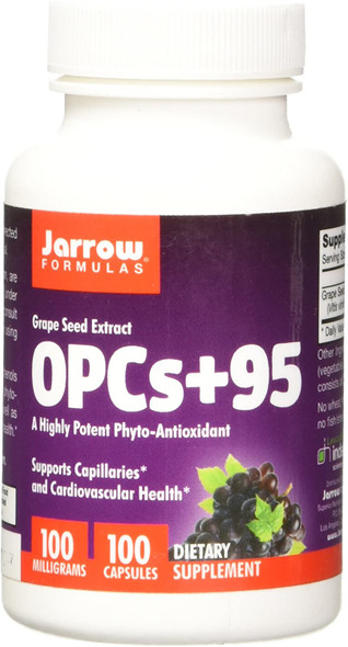 Jarrow Formulas Jarrow Opcs + 95 (Grape Seed Extract, 100mg, 100 Capsules), 1 Units