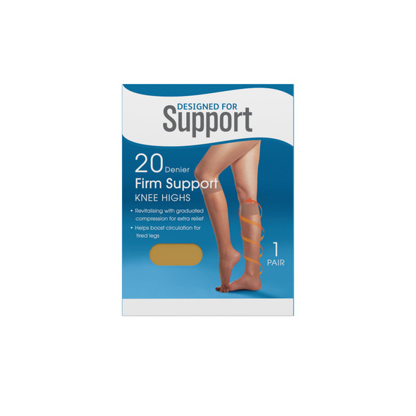 OG UK firm support knee high natural tights
