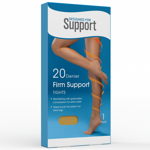 OG UK firm support knee high natural tights