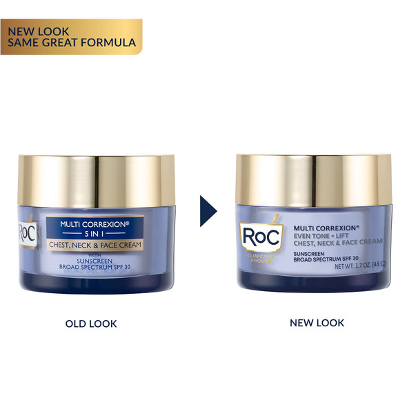 RoC, Multi Correxion 5 in Chest Neck Face Cream with SPF 30 HexylR Complex Vitamin E s, 1.7 Ounce
