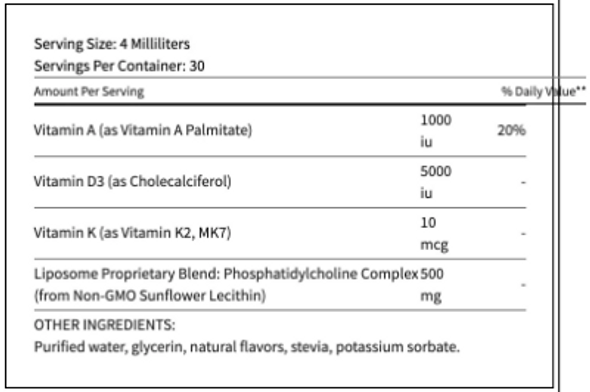 Liposomal Vitamin D3 4oz