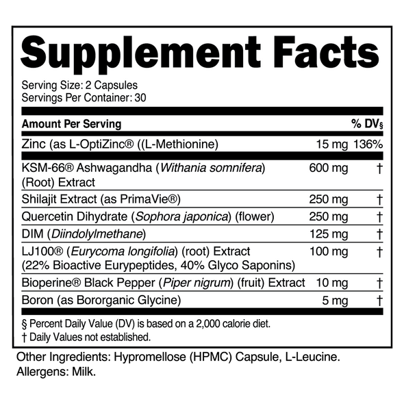 Transparent Labs Vitality Testosterone Support 60 capsules