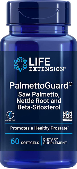 PalmettoGuard Saw Palmetto Nettle Root with Beta-Sitosterol 60 Softgels