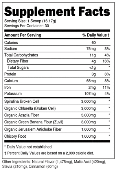 Transparent Labs Prebiotic Greens 30srv