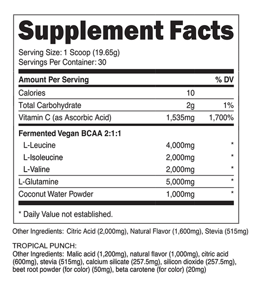 Transparent Labs BCAA Glutamine 30srv