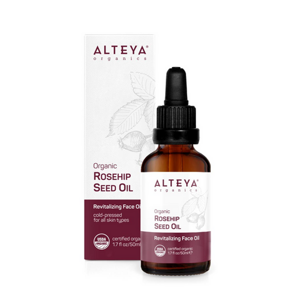 Alteya Organic Rosehip Seed Oil 50ml (Amber Glass Bottle with Pipette)