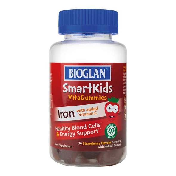 Bioglan SmartKids Iron | Vitamin C | Energy Support | 30 Gummies