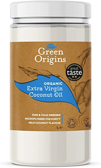 Green Origins Organic Extra Virgin Coconut Oil 1ltr (Plastic)