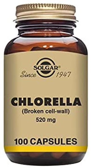 Solgar Chlorella 520 mg Vegetable Capsules - Pack of 100