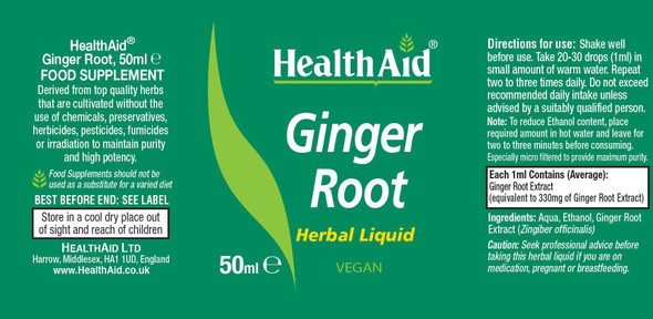 Health Aid Ginger Root 50ml