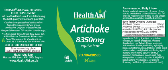 Health Aid Artichoke 8350mg 60's