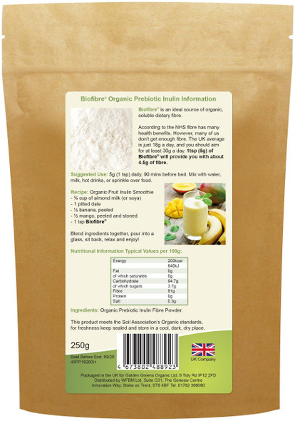 Golden Greens (Greens Organic) Biofibre Organic Prebiotic Inulin