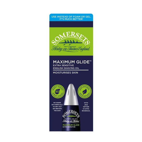 Somersets Maximum Glide Extra Sensitive English Shaving Oil (Green)