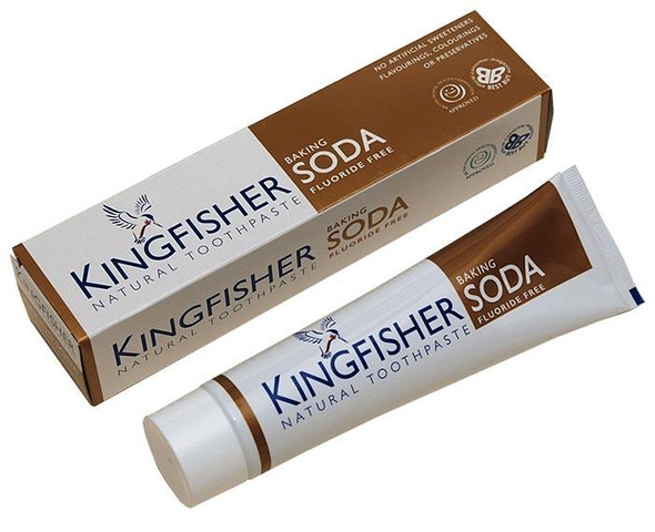 Kingfisher Natural Toothpaste Baking Soda Fluoride FREE 100ml