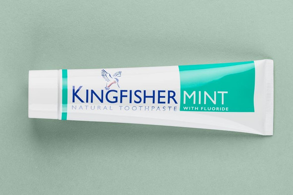 Kingfisher Natural Toothpaste Mint WITH Fluoride 100ml (LIGHT GREEN)