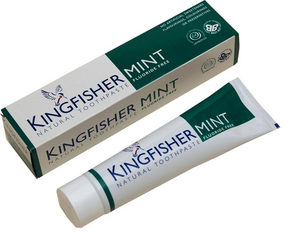 Kingfisher Natural Toothpaste Mint Fluoride FREE 100ml (DARK GREEN)